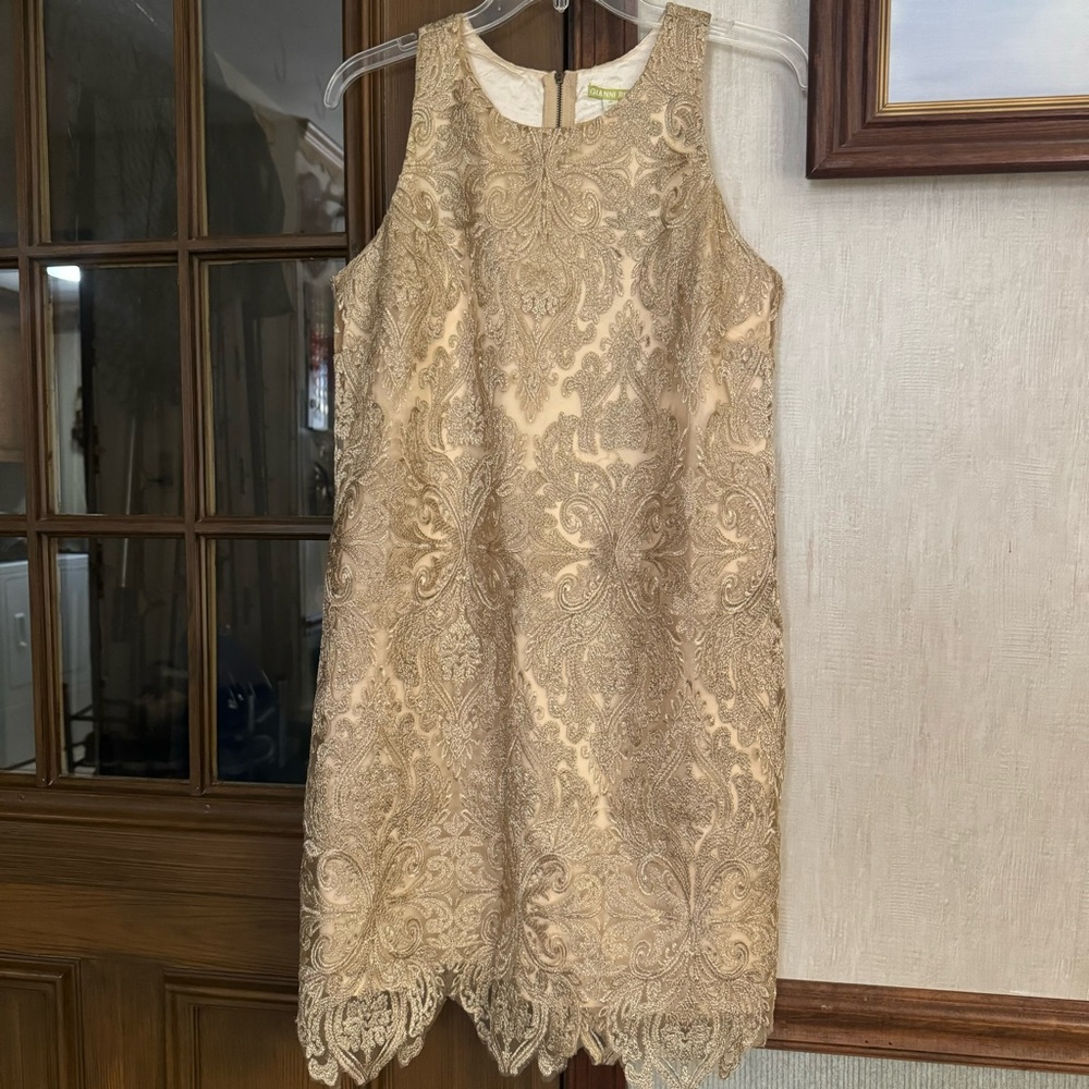 Gianni Bini All I Want Gold Marine Lace Dress